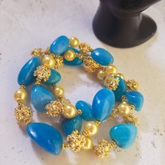 mycharmedarm turquoise cabochon bracelets