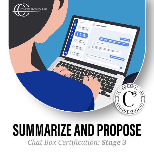 conversationcouture chat box stage 3 summarize and propose