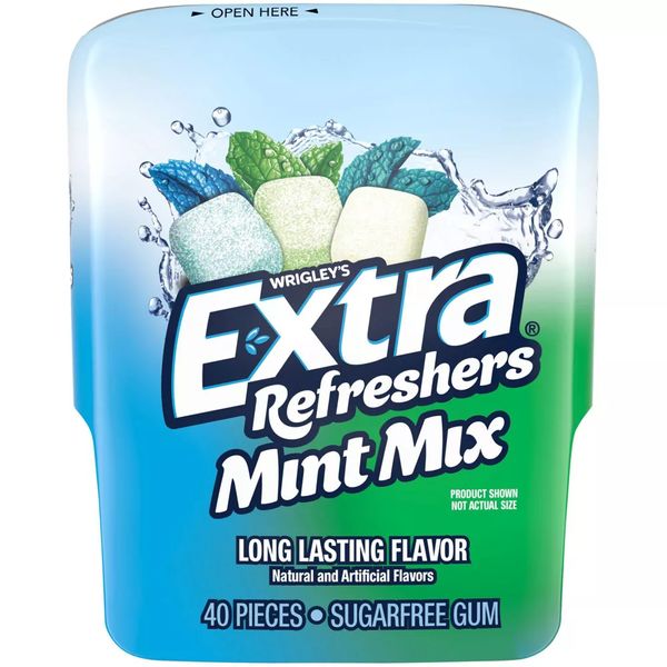 Extra Refreshers Mint Mix Gum 40-Piece Bottle