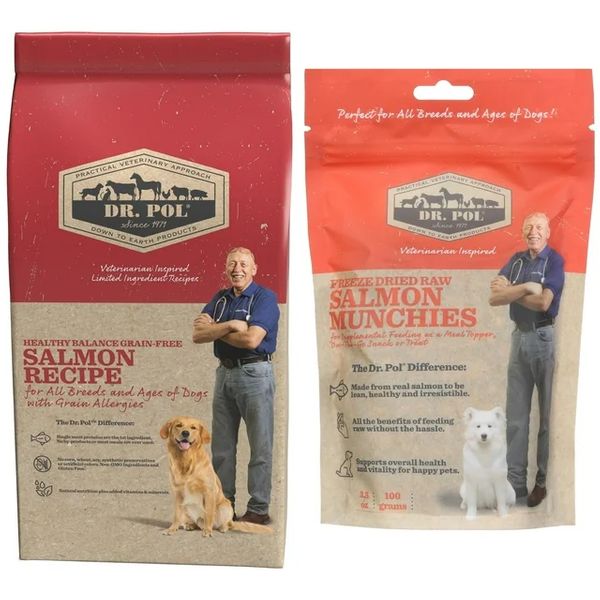 Dr. Pol Salmon Dog Food and Treat Bundle