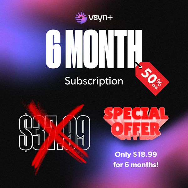 VSYN+ 6 Month Streaming Subscription 50% Off