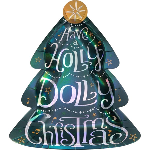 Dolly Parton Christmas Tree Disposable Paper Plate