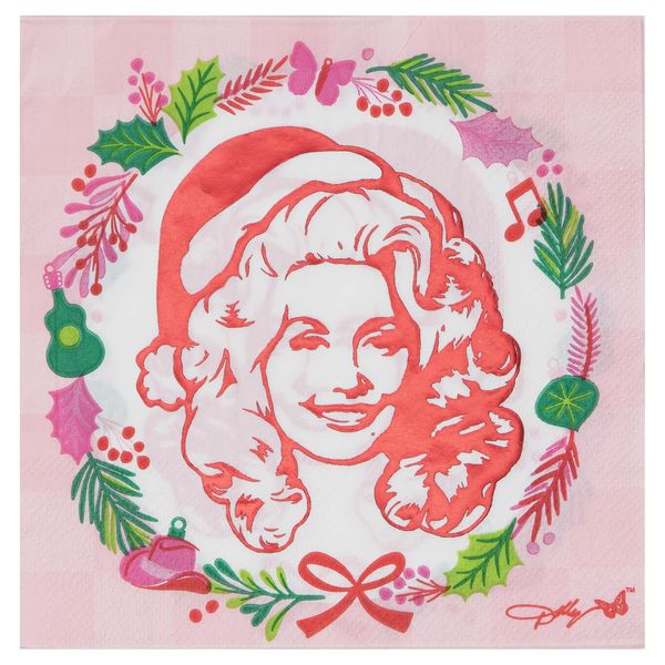 Dolly Parton Holly Dolly Christmas Paper Napkins