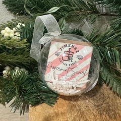 jimenezsistersranch sugar pear peppermint swirl christmas ornament