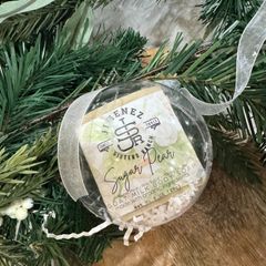 jimenezsistersranch sugar pear peppermint swirl christmas ornament