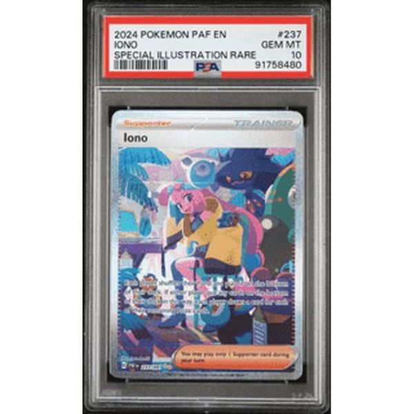 Pokemon Iono 237/091 Paldean Fates 2024 CCG, PSA10