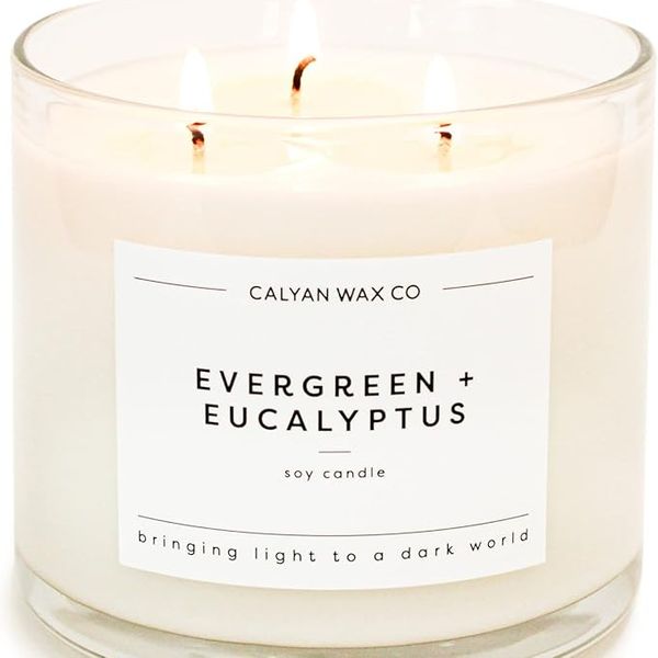 Calyan Wax Soy Wax Candle, Evergreen Eucalyptus