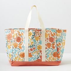 boonsupply totes carryall tote poppy floral print