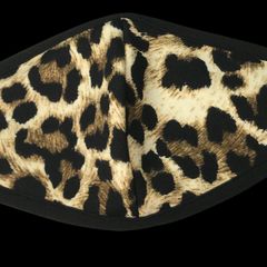 lajapparel face masks 2 ply filter pocket leopard print design