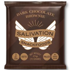 salivationsnackfoods keto paleo brownies dark chocolate 8 brownies