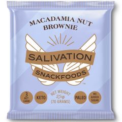 salivationsnackfoods keto paleo brownies macadamia nut 8 brownies