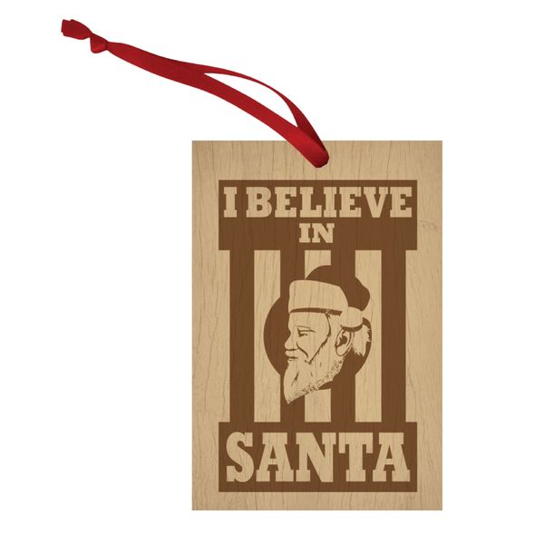 nashvilletnstore i believe in santa wooden christmas ornament