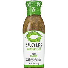 saucylipsfoods zesty cilantro sauce marinade dressing