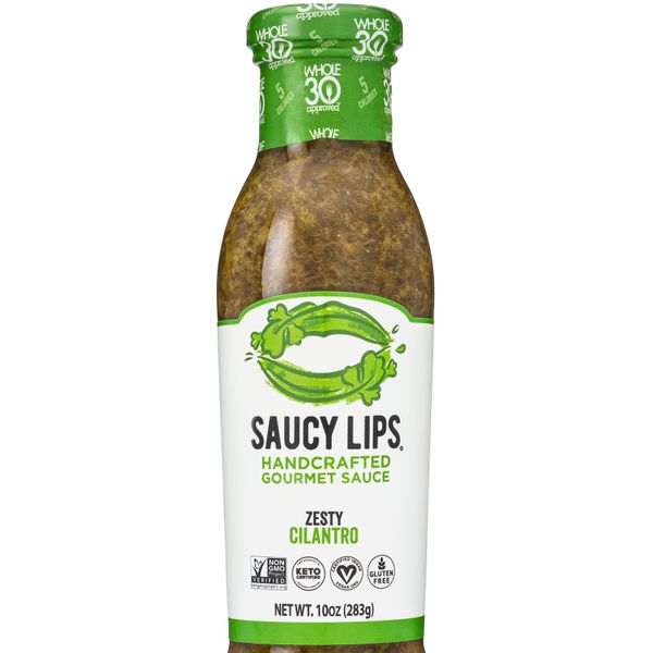 saucylipsfoods zesty cilantro sauce marinade dressing