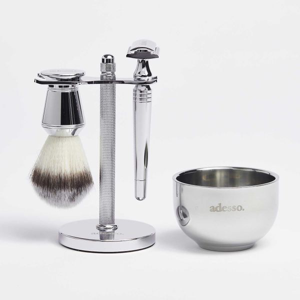 Silver Safety Razor Set