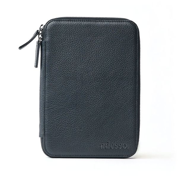 Black Leather Travel Holder